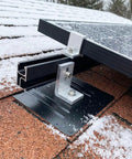 16 Pack Aluminum L Bracket Solar Racking Kit with Flashing for Roof Mounting on Asphalt Shingle and Composite Roofs, Waterproof