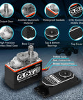 Beefy High Torque 55Kg Full Metal Coreless Digital RC Servo for one-tenth scale crawler cars waterproof 180 degree upgrade.