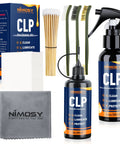 All In One Gun Cleaning Kit With CLP Oil For Rifle And Pistol Maintenance Includes 3.4oz Gun Oil, 2oz Needle Lubricant, Brushes