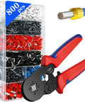 All In One Ferrule Crimping Tool Kit With Self Adjusting Ratchet Plier 800 PCS Wire Ferrules AWG 23 To 7 0.25-10mm2 kit