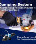 DongCheng 9.2-Amp 4-1/2 in corded angle grinder with paddle switch, tool-free guard, shockproof handle