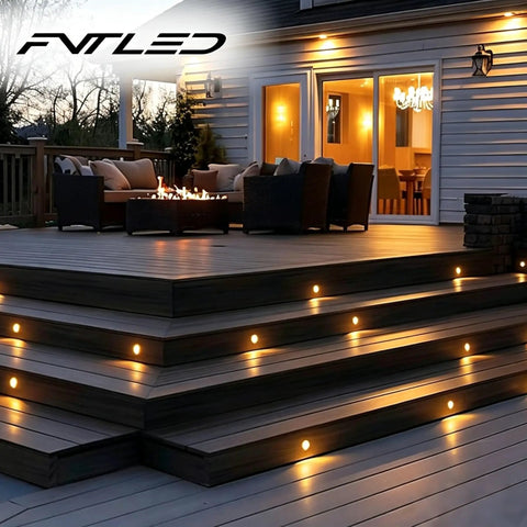 Pack Of 20 Warm White Low Voltage LED Deck Lights Kit For Outdoor Garden Pathway Recessed Landscape Lighting Black Housing Easy Install