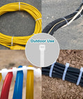 Heavy Duty White Zip Ties 14 Inch Pack Of 100 Ultraviolet Resistant Nylon 66 Cable Ties For Outdoor Use securing cables