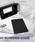 Extra Duty Weatherproof Outdoor Outlet Cover Enclosure For Decorator And GFCI Receptacles 1 Gang 6.1 By 3.4 By 2.8 Inch Clear Cover