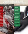 Comparison of inferior cotton gloves and Level 2 Needlestick And Level 5 Puncture Resistant Work Gloves with cut protection and durability.