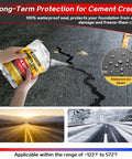 Kick Cracks To The Curb With Hardened Asphalt Crack Sealant Self Leveling Concrete Filler Waterproof Driveway Patch Repair Patio Walkway Joint Sealer Five Pound Pack showing a hand applying asphalt filler on a crack.