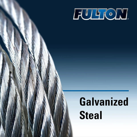 Close-up of the Beefy Galvanized Steel Boat Winch Cable With Hook Three Sixteenth Inch By 25 Foot Heavy Duty Trailer Winch Line