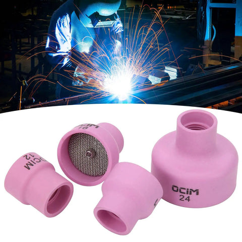 Professional Grade Alumina Welding Cup Set With Ceramic Torch Kit For Industrial Supplies And TIG Enthusiasts Featuring Easy User-Friendly Installation And Superior Durability To Supercharge Your Fabrication Game Today with various sizes of cups.