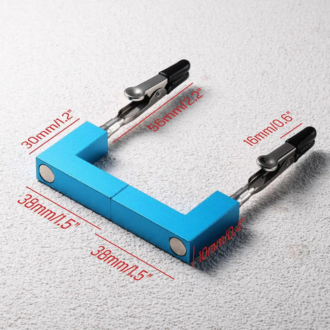 Magnetic Soldering Helping Hands with Strong Base and Flexible Separate Arms Pro Grade Soldering Aid on metal surface.