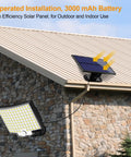 Outdoor Solar Motion Sensor Flood Lights With Remote Control No Fuss Setup, 106 LEDs 3000LM Bright Illumination on roof