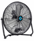 18 Inch High Velocity Floor Fan Beat The Heat With Heavy Duty Metal Build 3 Speed Industrial Style Floor Fan For Home And Commercial Use 120 Degree Tilt 6 Foot Cord Black