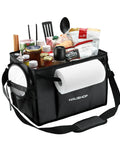Large Grill And Picnic Caddy With Paper Towel Holder And Condiment Pockets Foldable Bbq Organizer for outdoor use