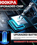 Image showing ISINGROWTH upgraded chip with robotic arm, featuring enhanced power efficiency and a longer battery life.
