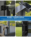 Heavy Duty 819T Trailer Gate Spring Pin Latch Kit Black Two Pack, shown installed for secure tailgate locking in utility trailer.