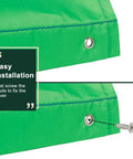 Green Swing Set Replacement Tarp 52 X 90 Inches with grommets and screws for easy installation, waterproof UV shield canopy.