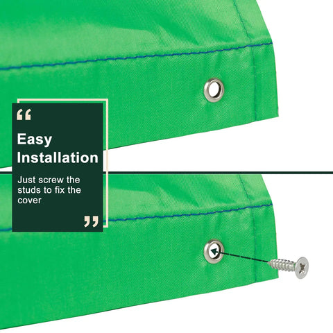 Green Swing Set Replacement Tarp 52 X 90 Inches with grommets and screws for easy installation, waterproof UV shield canopy.