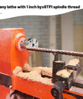 2 Inch Steel Wood Lathe Faceplate Fits 1 X 8 TPI Spindle With Screwchuck Four Mounting Holes 0.4 Inch Thick Heavy Duty Accessory