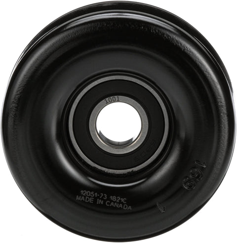 Gates 38042 DriveAlign belt drive idler pulley, black metal, front view