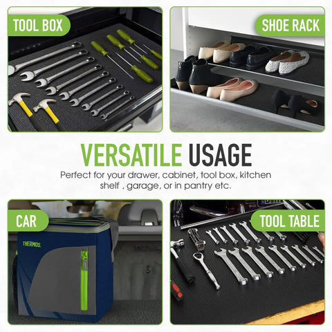 Industrial Grade Tool Box Mat PVC Work Surface Protector With Textured Anti Slip Grip Cut To Fit 16 Inch Wide By 6 Feet Long Garage And Shop Mat in tool box, shoe rack, car, and tool table