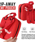 Red LIVANS 1000D EMT first aid pouch with MOLLE straps and rip-away design