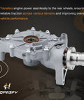 Beefed Up Rear Differential Replacement For Honda Rancher 420 TRX420 And Foreman Rubicon 500 TRX500 TRX520 ATVs silver casing closeup
