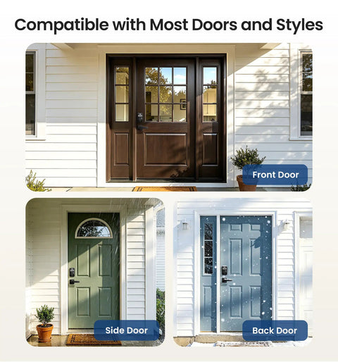 Heavy Duty Keyless Entry Deadbolt Lock Paired With Smooth Lever Handle Set In Matte Black Touchscreen Security Keypad For Front Door Bulletproof No Sweat Install
