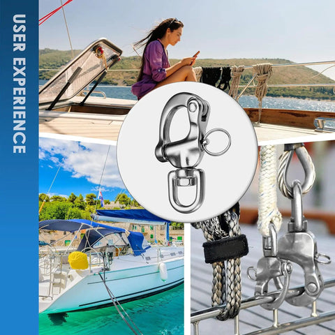 Built Tough 316 Stainless Steel Quick Release Snap Shackle Heavy Duty Marine Hardware For Boat Rigging And Towing 880 Pound Working Load 2 Pack Rock Solid Top Shelf Toggle Shackle Designed To Handle Saltwater Exposure Without Rusting Out