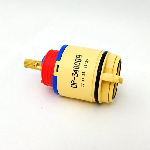 Pressure Balance Ceramic Disc Cartridge For Tub And Shower Valves With Stainless Steel Spool To Keep Water Temperature Safe Within 3.6 Degrees Fahrenheit