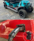 Heavy Duty Golf Cart Charger Cord Assembly Channels Solid One Six Amps Through Ten Feet Of Black Wall Plug Wiring Made For Forty Eight Volt EV Fits D2 D3 D5 And Dmax Series showing connection to electric golf cart.