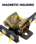 MagTab 2.0 magnetic tab holder for welding with strong magnets and knurled grip for precise alignment and quick adjustments.