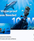 Clip1 Mini Action Camera With Hands Free POV Wearable Magnetic Mount 6 Axis Stabilization IP68 Waterproof underwater use