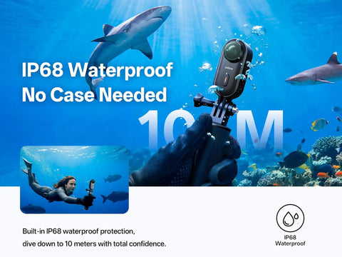 Clip1 Mini Action Camera With Hands Free POV Wearable Magnetic Mount 6 Axis Stabilization IP68 Waterproof underwater use