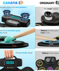 Comparison of 9 Pad Electronic Drum Set With Dual Speakers Portable MIDI Practice Kit For Beginners and ordinary set