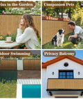 Outdoor Fence Privacy Screen 3 Ft By 10 Ft Brown Made From Durable HDPE Mesh With Reinforced Grommets in garden and patio settings
