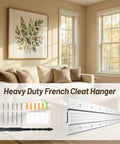 French Cleat Wall Hanger 30 Inch Heavy Duty Z Bar Mount 200 Lbs with hardware kit for easy installation in a living room.