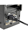 10 Ft Computer Power Cord NEMA 5-15P To C13 for Home Office Desktop Setup, plugged into a desktop power supply