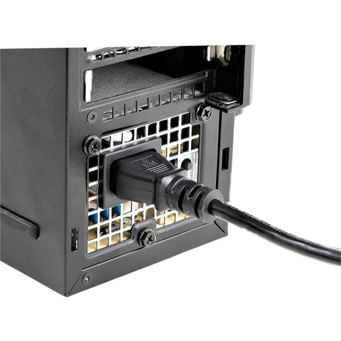 10 Ft Computer Power Cord NEMA 5-15P To C13 for Home Office Desktop Setup, plugged into a desktop power supply