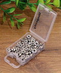 100 Pack M3 Stainless Steel Hex Nuts With Internal Female Threads 3mm Durable Corrosion Resistant Fasteners For Electronics Automotive And DIY Projects in clear plastic storage case
