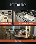 Image showcasing One Gallon Epoxy Resin Kit For Countertops And Bar Tops Delivers A Hella Glossy Shine for kitchen counters and bar tops.