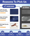 Comparison of IASEAHK 100% durable polyester fabric with water, fade, UV resistance, and 30D high-density foam against other materials