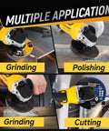 Cordless 4.5 Inch Angle Grinder With 10000 RPM Brushless Motor grinding, polishing, and cutting metal surfaces