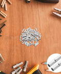 Galvanized Butt Splice Wire Connectors Kit 100 Pcs Insulated Electrical Terminals for Automotive and Marine Cable Splicing