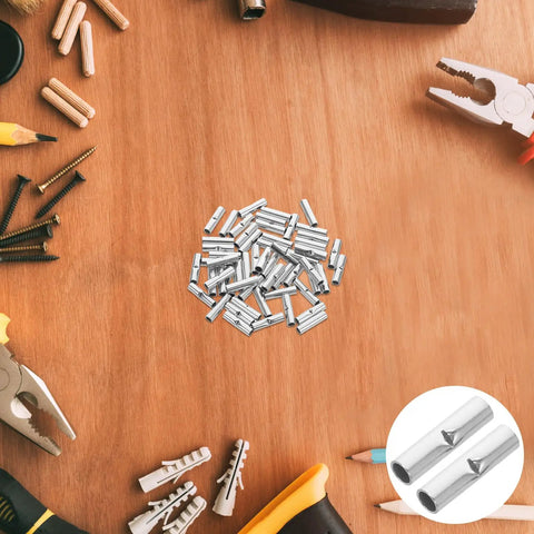 Galvanized Butt Splice Wire Connectors Kit 100 Pcs Insulated Electrical Terminals for Automotive and Marine Cable Splicing