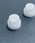 0.7 Module 17 Tooth Spur Gear Set With Step Profile Plastic 5mm Bore 13.3mm Diameter 12mm Thick Straight Teeth For Precise Power Transmission In DIY Builds Handy Hobbyist Projects Steering Hardware And Compact Mechanical Gear Systems
