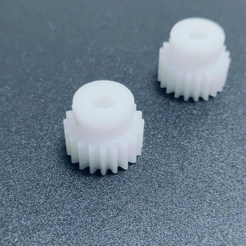0.7 Module 17 Tooth Spur Gear Set With Step Profile Plastic 5mm Bore 13.3mm Diameter 12mm Thick Straight Teeth For Precise Power Transmission In DIY Builds Handy Hobbyist Projects Steering Hardware And Compact Mechanical Gear Systems