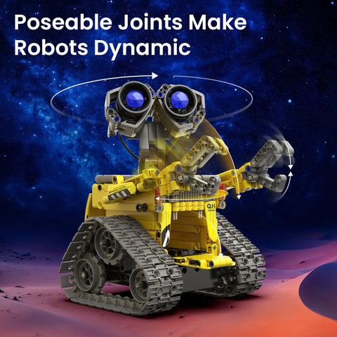 5 In 1 Buildable Robot Kit With Remote Control For Kids Ages 8 To 13, Awesome STEM Coding Toys, robot with poseable joints
