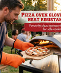 Man using Silicone Pizza Oven Gloves That Handle 500F Like A Boss Waterproof Oven Mitts For Indoor And Outdoor Ovens Non Slip Grip Compatible With Ooni Ninja Gozney And More Heavy Duty Kitchen Protection