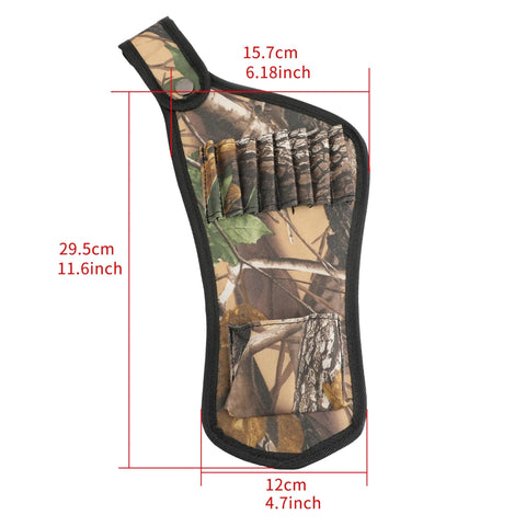 Hip Archery Quiver With Snap On Waist Belt Maple Camo Crossbow Arrow Holder Eight Arrow Pouch Lightweight Oxford Fabric