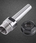 MT2 Collet Chuck Holder for CNC Milling with Taper Collet Arbor Adapter and Nut, Heavy Duty Metal Tool on gray background