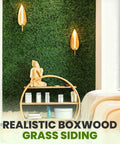 Artificial Grass Wall Panel Kit With 12 Boxwood Panels 10x10 Inches For Greenery Walls Outdoor Privacy Fence Screen Backdrop Perfect